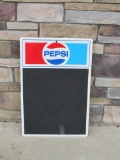 Vintage Pepsi-Cola Pepsi Embossed Metal Advertising Chalkboard Sign 18
