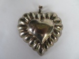 Beautiful Sterling Silver Heart Pendant Charm, Total Wt. 51g