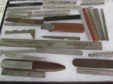 Collection of Vintage Metal Advertising Rulers