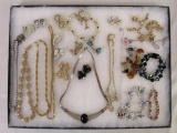 Case Lot of Vintage Costume Jewelry Inc. Many Signed Pieces Sarah Coventry, Monet, Trifari+