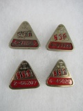 Lot of (4) Vintage General Motors GMC SSG Employee Worker Badges