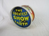 Vintage 1960's Tin Litho Drum- Ringling Bros. Circus- The Greatest Show on Earth