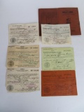 1920's-1930's Michigan Hunting & Fishing Licenses