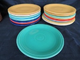 Large Lot of Vintage Fiesta Fiestaware (15) Dinner Plates