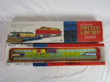 Antique Ohio Art/ Technofix Tin Wind-Up Mechanical Switch & Dump Train