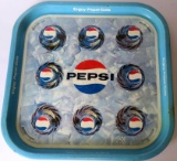 Vintage Enjoy Pepsi-Cola Metal Advertising Serving Tray 13
