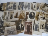 Collection of 65+ Antique Real Photo Postcards, RPPC