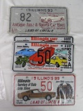 Lot (3) Pairs Illinois Secretary of State Antique Auto Show License Plates