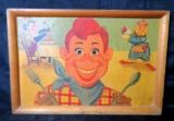 Vintage 1950's Howdy Doody Wood Serving Tray
