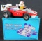 Vintage 1980's Masudaya Japan Tin Friction Mickey Mouse Race Car MIB