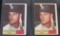 (2) 1961 Topps #2 Roger Maris Cards