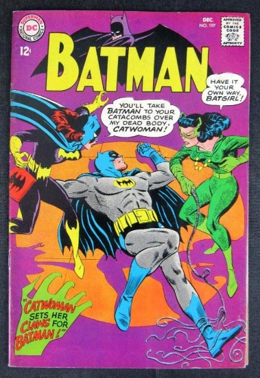 Batman #197 (1967) Silver Age Early Batgirl/ Catwoman Cover