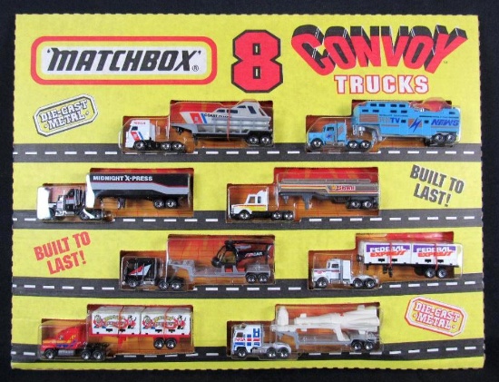 Rare Vintage 1980's/90's Matchbox Convoy Diecast Semi Truck 8-Pack Gift Set Huge!