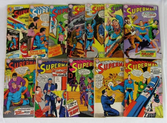 Lot (12) Silver Age Superman Comics