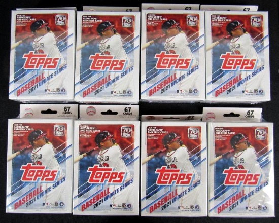 Lot (8) Sealed 2021 Topps Update Baseball Sealed Hanger Boxes!