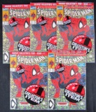 Lot (5) Spider-Man #1 (1990) Key 1st Issue/ Todd McFarlane all Sealed in Poly Bag!
