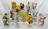 Excellent Lot (13) Vintage 1973 Warner Bros. Looney Tunes Pepsi Glasses