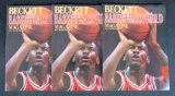 Lot (3) Original Becket Basketball Card Monthly #1 (1990) Michael Jordan Cover
