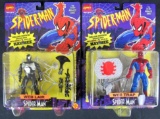 Vintage 1995 Toybiz Kaybee Exclusive Web Trap & Web Lair Spiderman Figures MOC