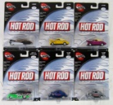 Hot Wheels 100% Hot Rod Magazine Set (4) + 2 Color Variations /Real Riders MOC