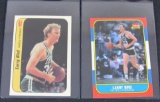 1986-87 Fleer Basketball #9 Larry Bird & #2 Sticker