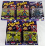 Lot (5) 1990's Toy-Biz Spiderman Action Figures Sealed MOC