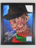 Amazing Freddy Krueger Oil On Canvas Painting/ Signed by Rober Englund- Beckett COA!