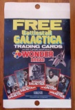 Vintage 1978 Battlestar Gallactica / Wonder Bread Trading Cards Store Display Sign Original!