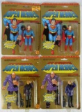 (4) Vintage 1989 Toybiz DC Super-Heroes- (2) Superman, (2) Lex Luthor