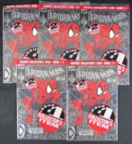 Lot (5) Spider-Man #1 Silver NO PRICE VARIANT (1990) Key 1st Issue/ Todd McFarlane all Sealed in