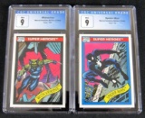 1990 Impel Marvel Univers #2 Spider-Man & 37 Wolverine both CGC 9 Mint