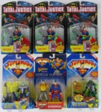Lot (6) Vintage 1990's Kenner & Hasbro Superman Action Figures
