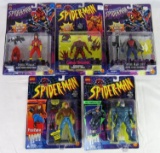 Lot (5) 1990's Toy-Biz Spiderman Action Figures Sealed MOC