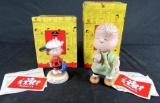 (2) Peanuts Hallmark Gallery Figurines- Charlie Brown, & Linus MIB