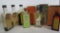 Lot of 6 Antique General Store/ Apothecary Product Glass Bottles with Paper Labels