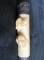 Antique Carved Bone / Ivory Figural Dog Head Handle on 36