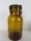 Rare Antique Putnam Lightning Amber Glass Mason Jar