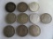 Lot of (10) 1921 US 90% Morgan Silver Dollar Coins