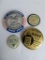 Group of Antique 1930's-1940's Advertising Pocket Mirrors and Game- Detroit Ins., Fredman Bag Co.
