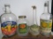 Lot of (4) Antique General Store Glass Bottles with Paper Labels