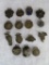 Estate Found Collection of (15) Brass Watch Fobs - Winchester, Colt+