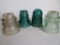 Lot of (4) Antique Glass Telephone Insulators Inc. Hemingray #40, #42