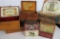 Lot of (8) Antique Paper Label Wood Cigar Boxes w/ Great Graphics!