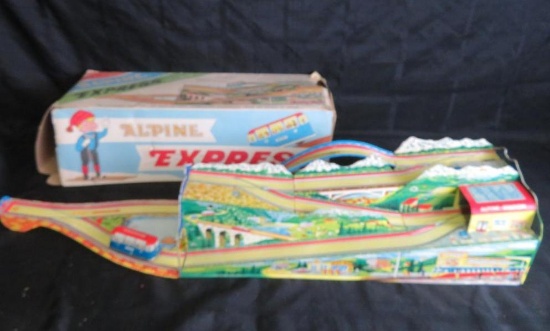 Original Antique Ohio Art Tin Litho Alpine Express