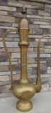 Outstanding Vintage Moorish Style 5ft Brass Ewer/Genie Lamp (Highly Decorated)