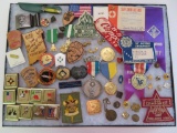 Estate Found Collection of Vintage Boy Scout Items Includes Patches, Pins, Medals, Ribbons+