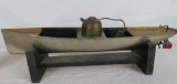 Early Antique Tin Live Steam Operated Toy Boat