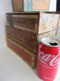 Lot of (9) Antique Paper Label Wood Cigar Boxes w/ Great Graphics!