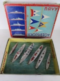Antique Tootsie Toy #5750 Navy Ship Play Set in Original Box