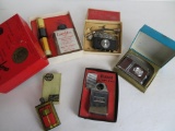 Lot of (5) Vintage Lighters in Original boxes, Nimrod Admiral, Airflam, Marbo-lite, Match King +